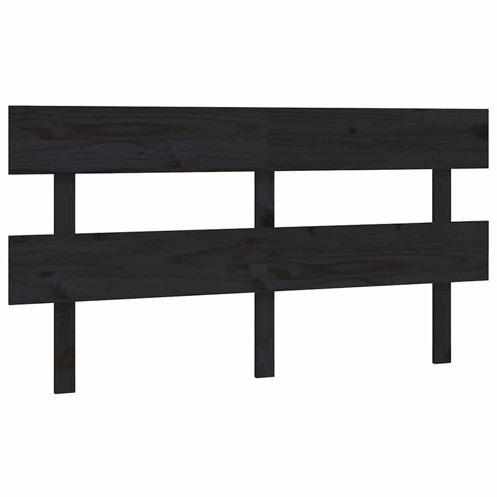 vidaXL Tête de lit Noir 164x3x81 cm Bois de pin massif