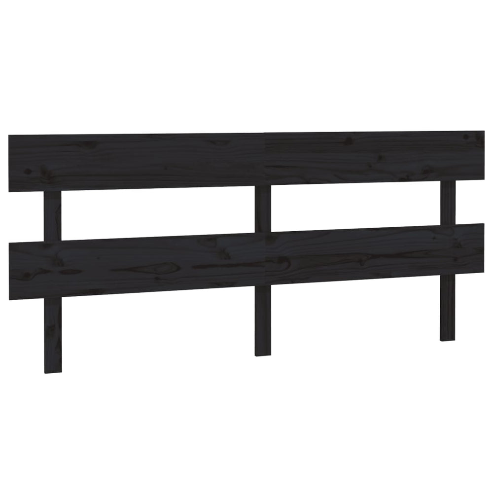 vidaXL Tête de lit Noir 184x3x81 cm Bois de pin massif