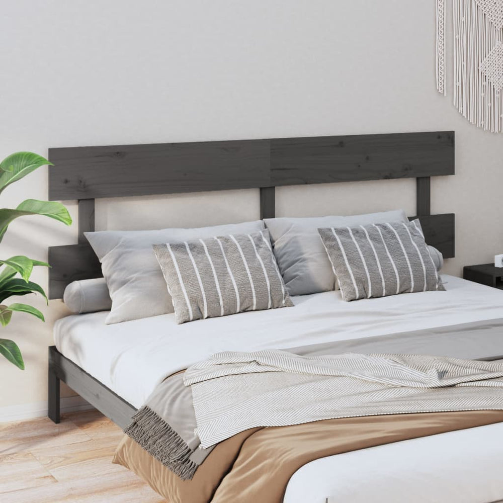 Graues Kiefer Massivholz Kopfteil 204 cm