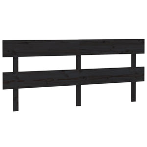 Schwarzes Kopfteil 204cm Kiefer Massivholz