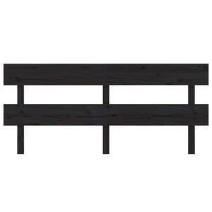 Schwarzes Kopfteil 204cm Kiefer Massivholz
