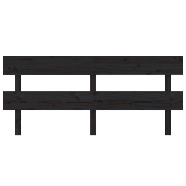 Schwarzes Kopfteil 204cm Kiefer Massivholz