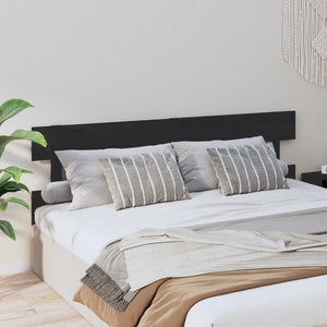 Schwarzes Kopfteil 204cm Kiefer Massivholz