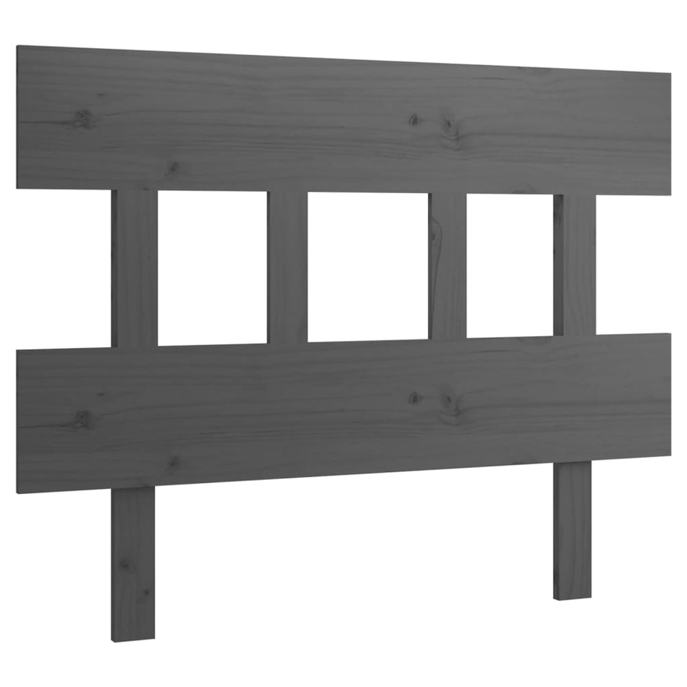 vidaXL Tête de lit gris 103,5x3x81 cm Bois de pin massif