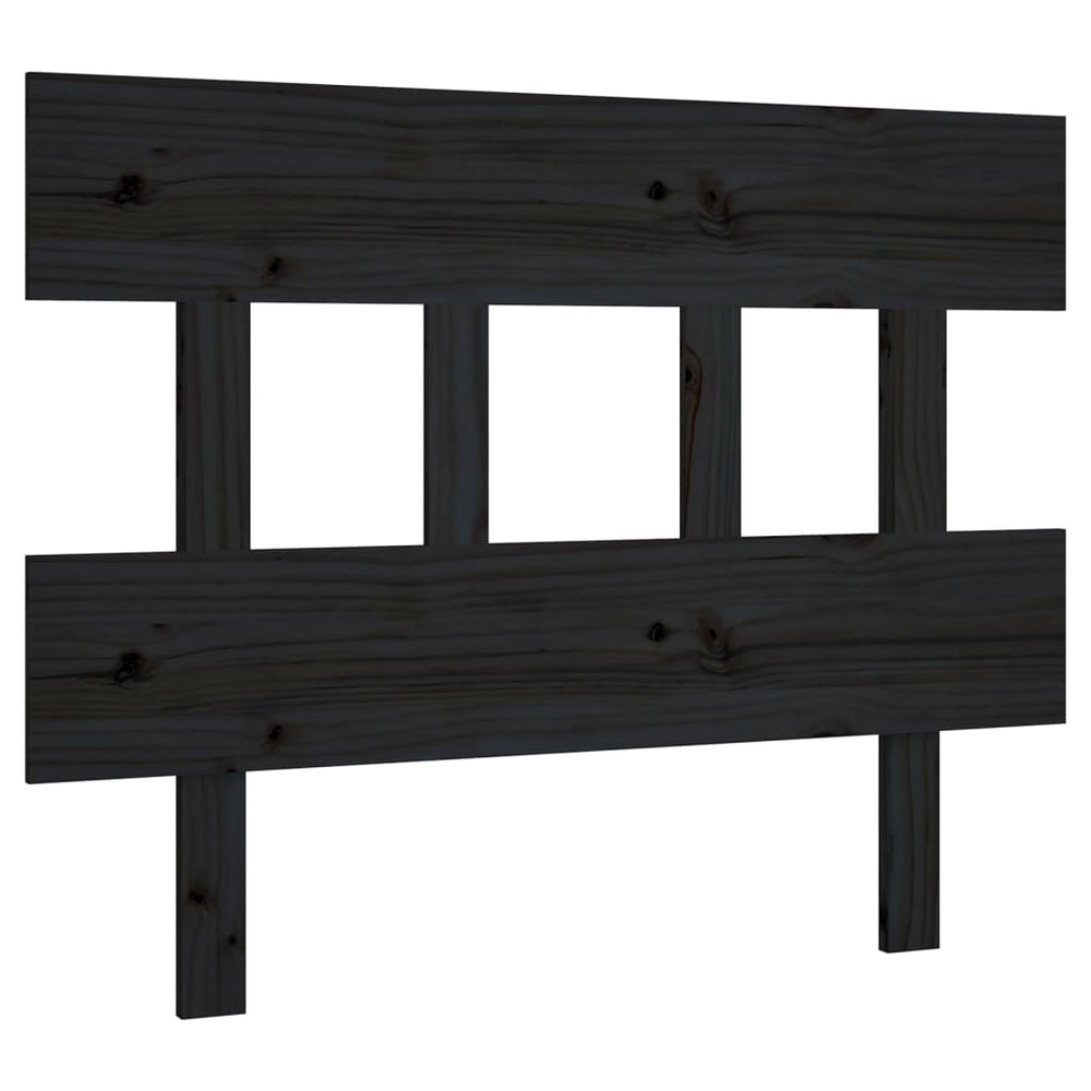 Schwarzes Bett Kopfteil Kiefer Massivholz 103,5cm