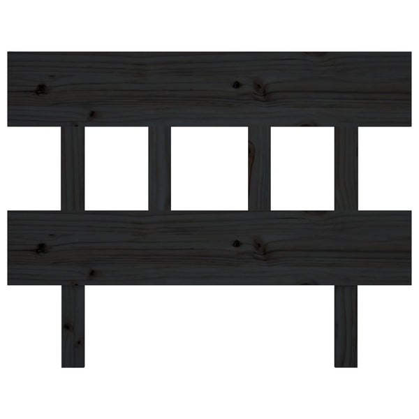 Schwarzes Bett Kopfteil Kiefer Massivholz 103,5cm