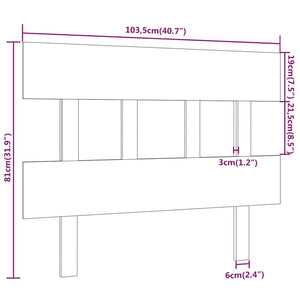 Schwarzes Bett Kopfteil Kiefer Massivholz 103,5cm