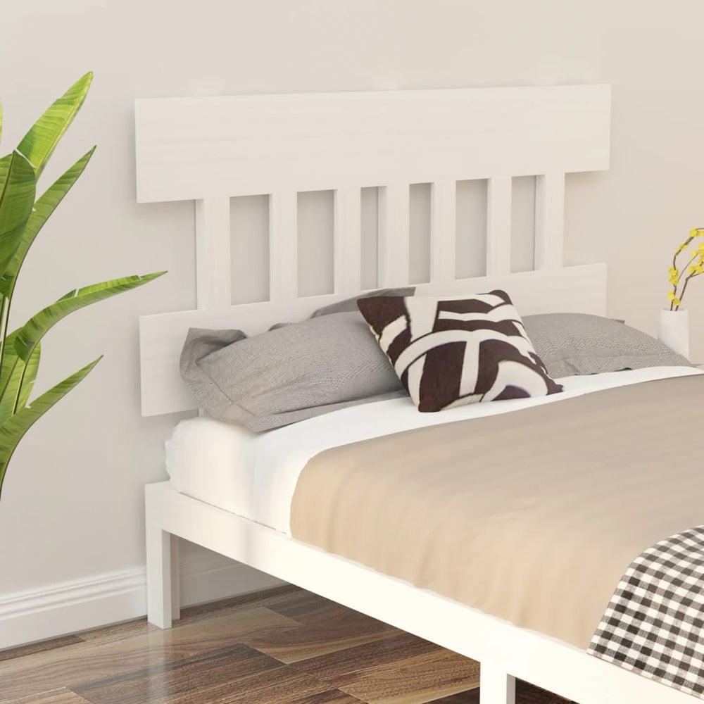 vidaXL Tête de lit Blanc 123,5x3x81 cm Bois de pin massif