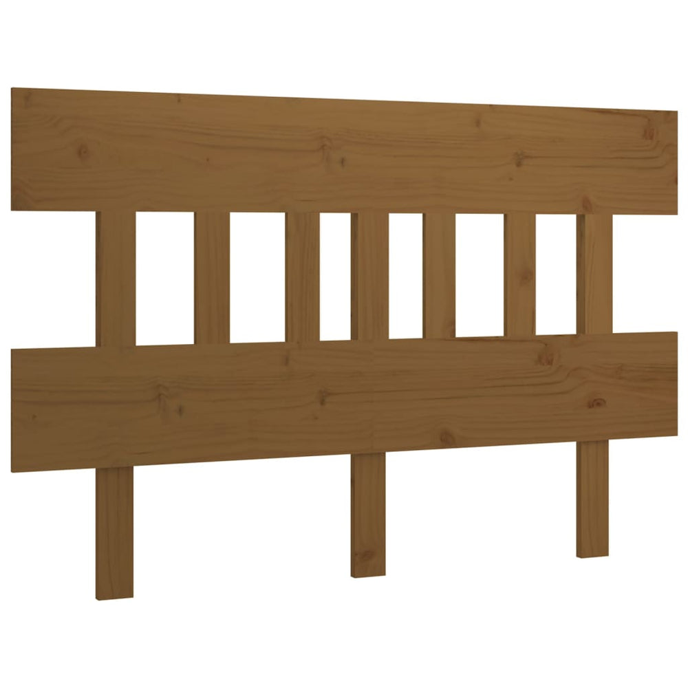 vidaXL Tête de lit Marron Miel 123,5x3x81 cm Bois de pin massif
