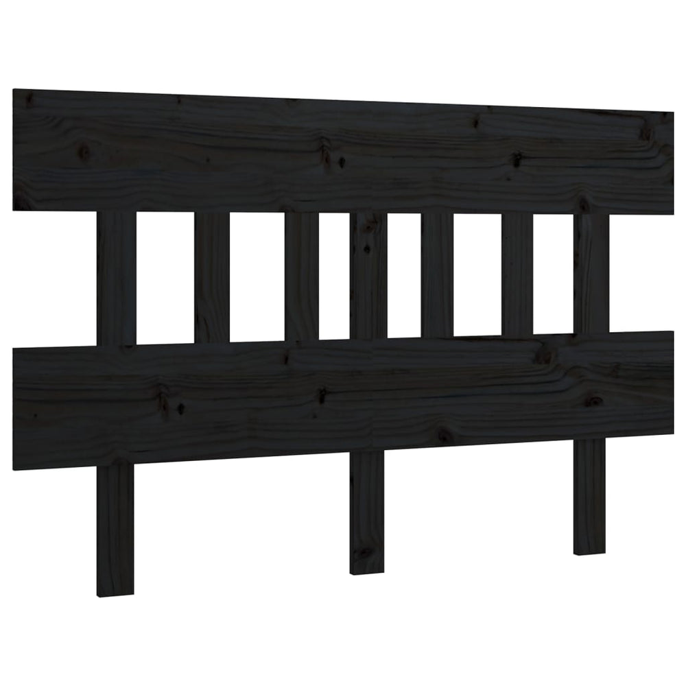 vidaXL Tête de lit Noir 143,5x3x81 cm Bois de pin massif