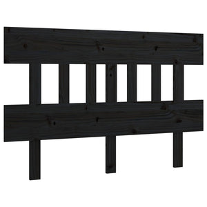 Schwarzes Kiefer Massivholz Kopfteil 163,5 cm