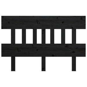 Schwarzes Kiefer Massivholz Kopfteil 163,5 cm