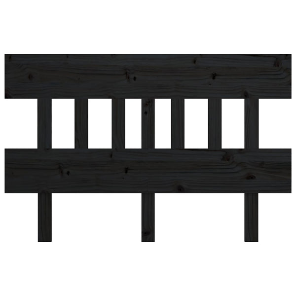 Schwarzes Kiefer Massivholz Kopfteil 163,5 cm