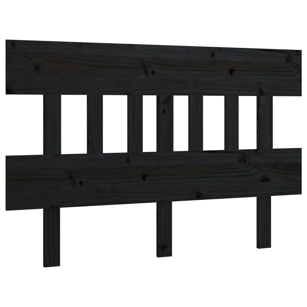 Schwarzes Kopfteil 203,5 cm Kiefer Massivholz