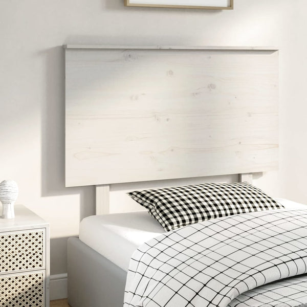 Weißes Kiefer Massivholz Kopfteil 94cm