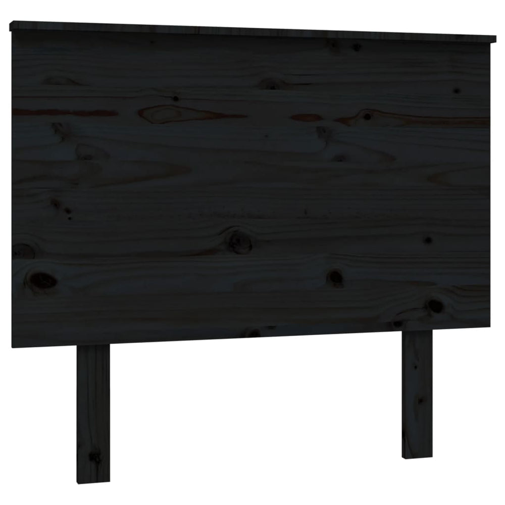 Schwarzes Kiefer Massivholz Kopfteil 94cm