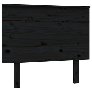 Schwarzes Kiefer Massivholz Kopfteil 94cm
