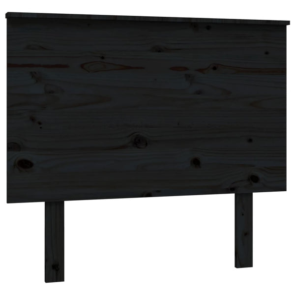Schwarzes Kiefer Massivholz Kopfteil 94cm