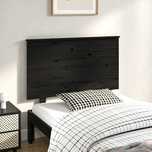Schwarzes Kiefer Massivholz Kopfteil 94cm