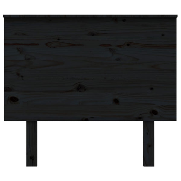 Schwarzes Kiefer Massivholz Kopfteil 94cm