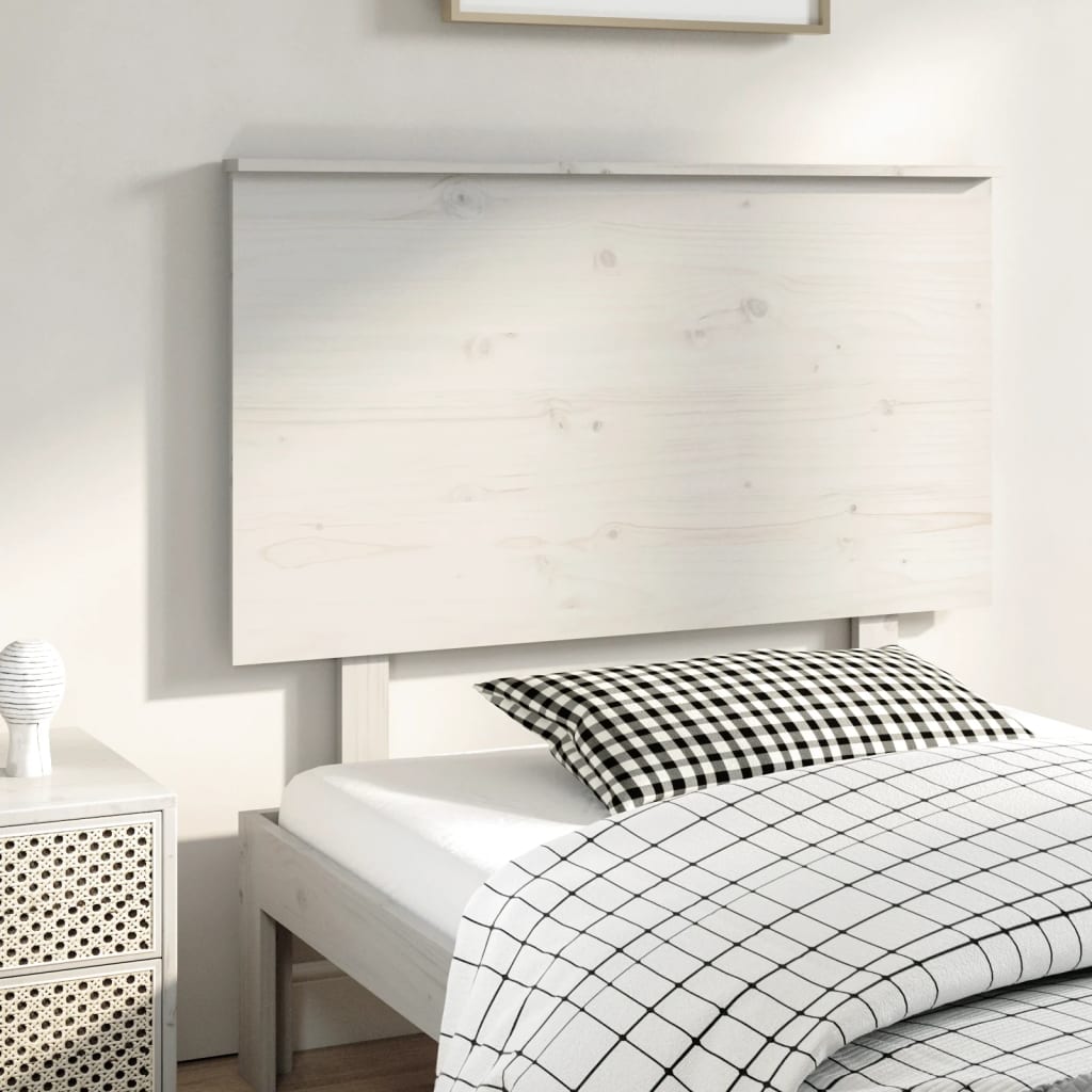 Weißes Kiefer Massivholz Kopfteil 104 cm