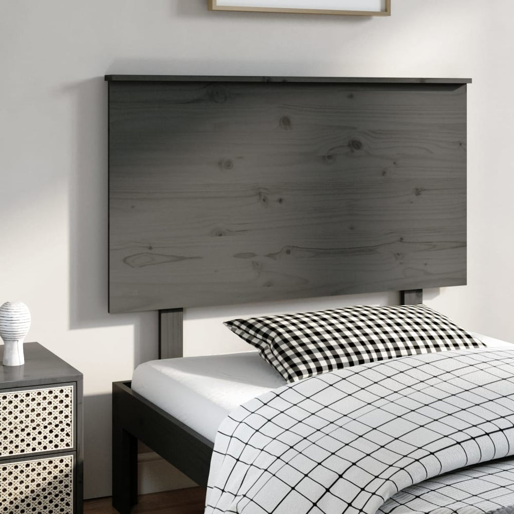 vidaXL Tête de lit gris 104x6x82,5 cm Bois de pin massif