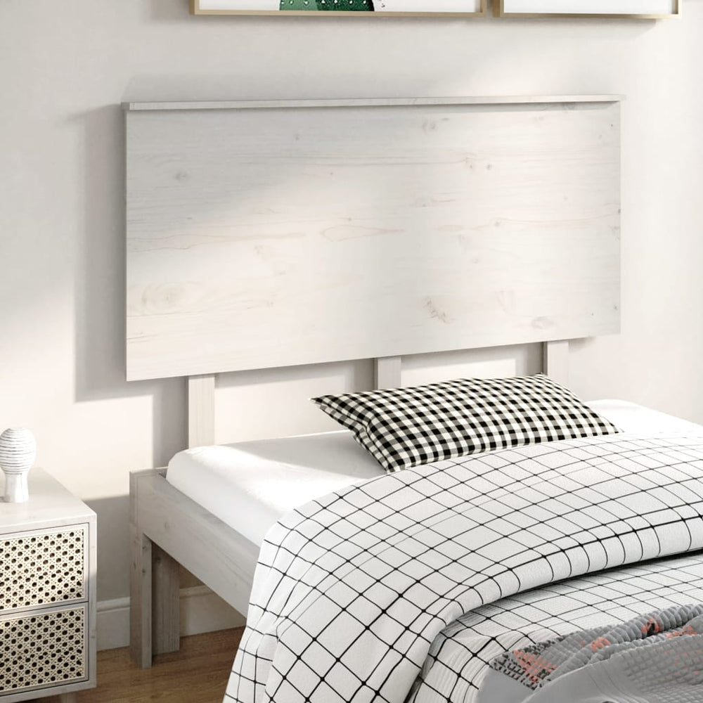 Weißes Kiefer Massivholz Kopfteil 124cm