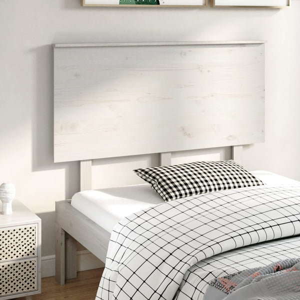 Weißes Kiefer Massivholz Kopfteil 124cm