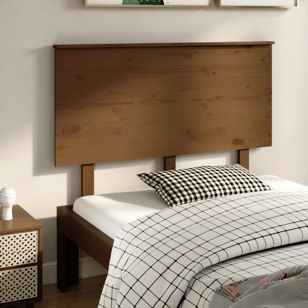 Honigbraunes Kopfteil Kiefer Massivholz 124cm