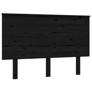 Schwarzes Kiefer Massivholz Kopfteil 124cm