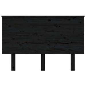 Schwarzes Kiefer Massivholz Kopfteil 124cm