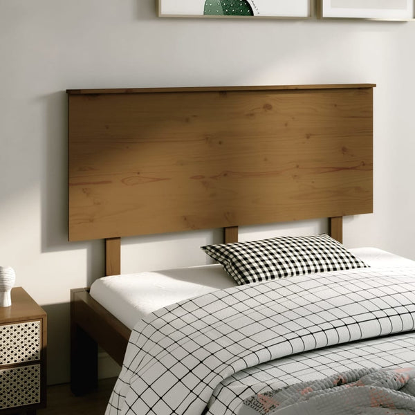 Honigbraunes Kiefer Massivholz Kopfteil 139cm