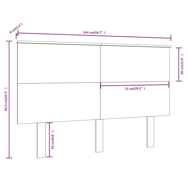 Massivholz Kiefer Bett Kopfteil 144 cm
