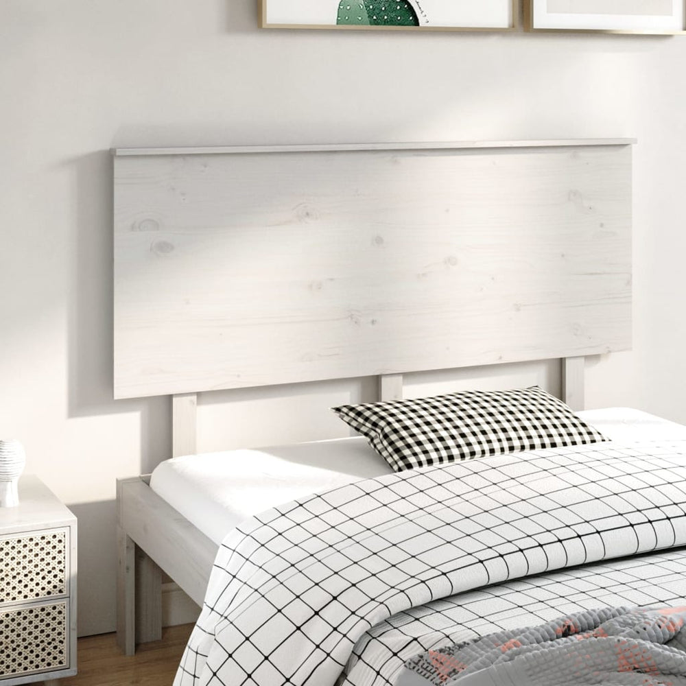 Weißes Kiefer Massivholz Kopfteil 144cm