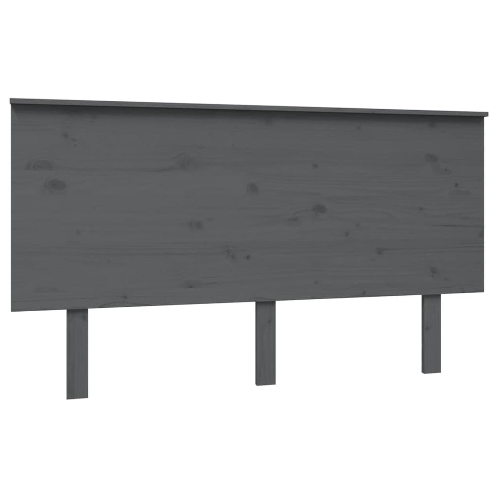 Graues Kiefer Massivholz Kopfteil 144 cm