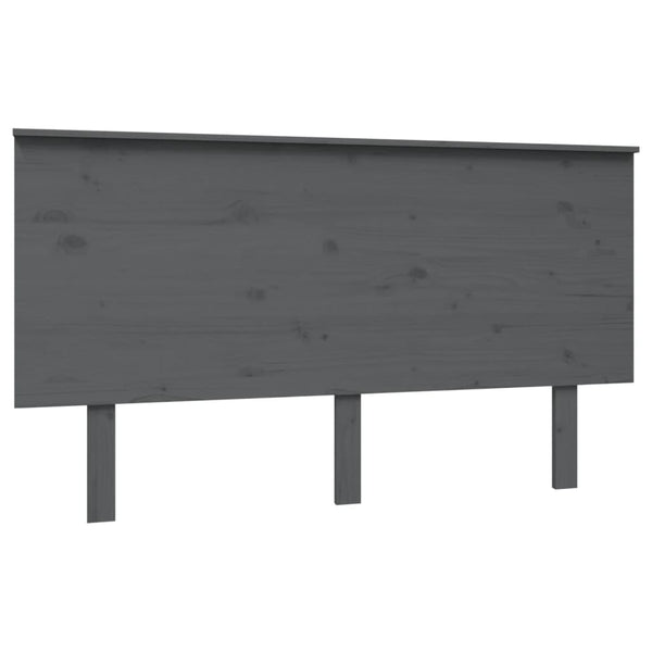 Graues Kiefer Massivholz Kopfteil 144 cm