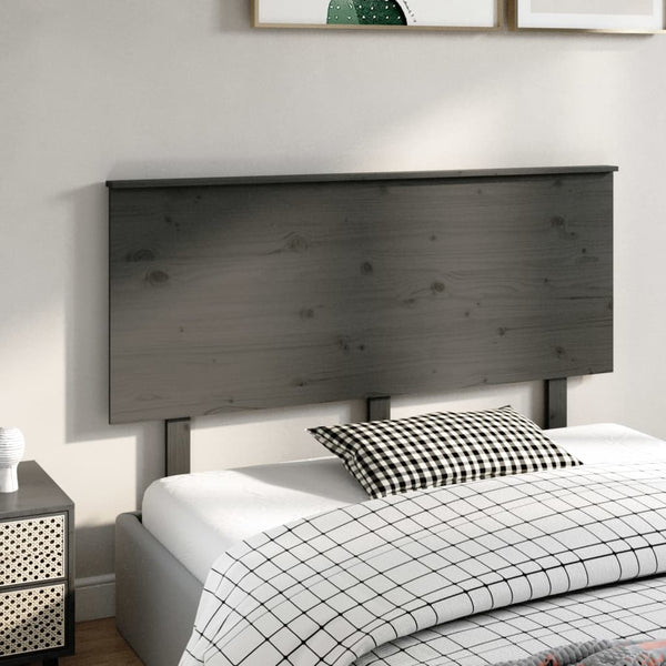 Graues Kiefer Massivholz Kopfteil 144 cm