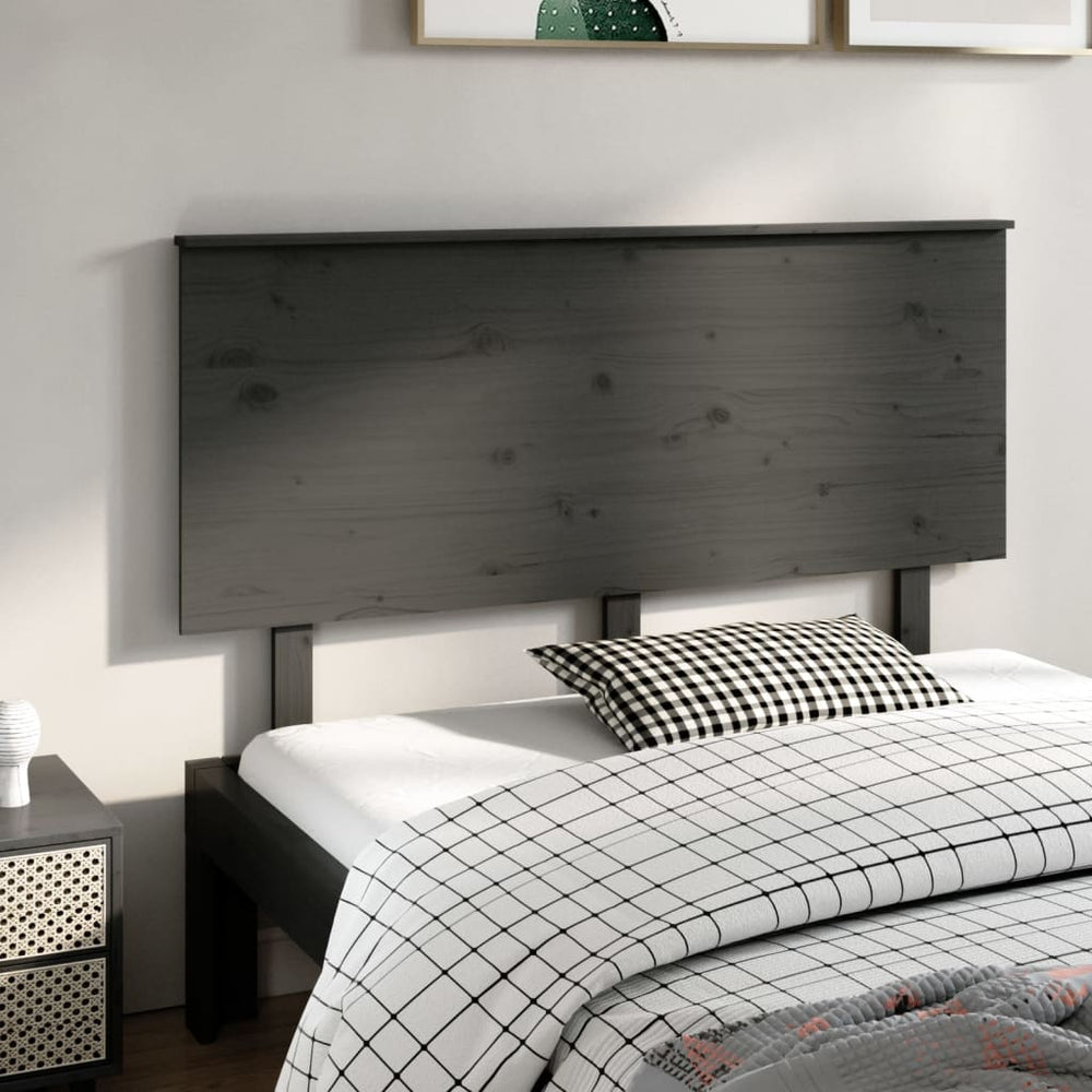Graues Kiefer Massivholz Kopfteil 144 cm