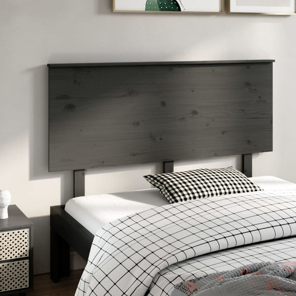 Graues Kiefer Massivholz Kopfteil 144 cm