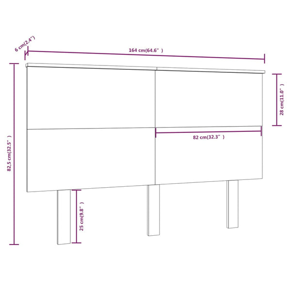 Massivholz Kiefer Bett Kopfteil 164 cm