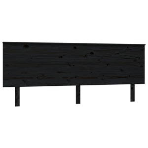 Schwarzes Kopfteil 204 cm Kiefer Massivholz