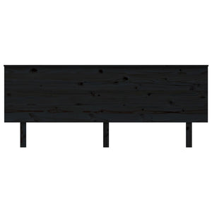 Schwarzes Kopfteil 204 cm Kiefer Massivholz