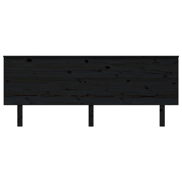Schwarzes Kopfteil 204 cm Kiefer Massivholz