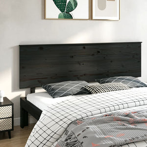 Schwarzes Kopfteil 204 cm Kiefer Massivholz