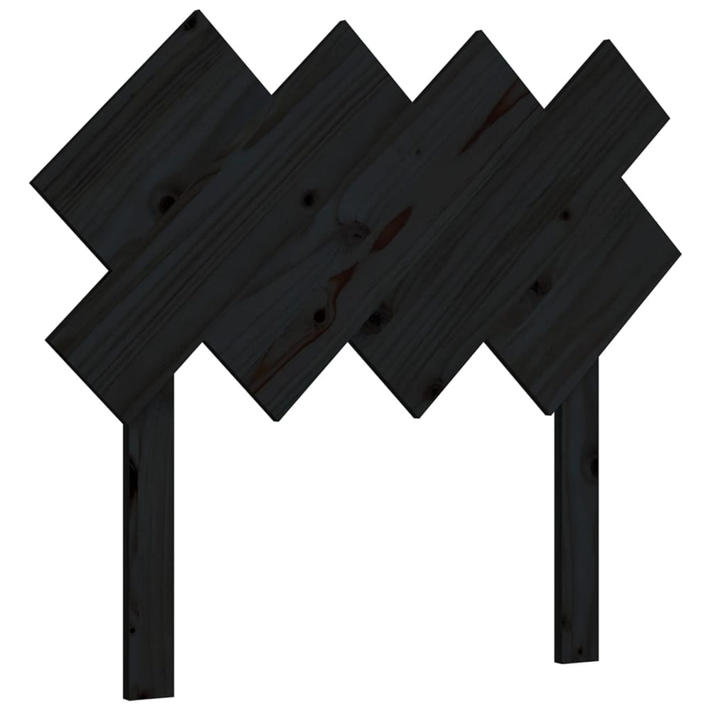 vidaXL Tête de lit Noir 92x3x81 cm Bois de pin massif
