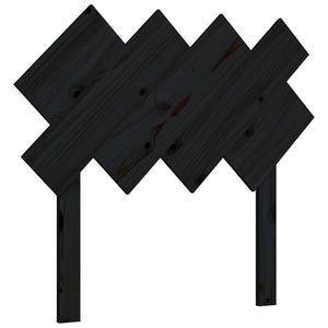 Schwarzes Kopfteil 92cm Kiefer Massivholz
