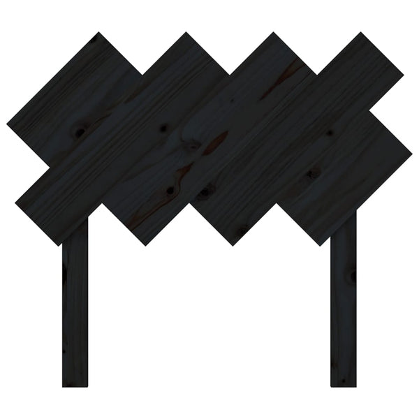 Schwarzes Kopfteil 92cm Kiefer Massivholz