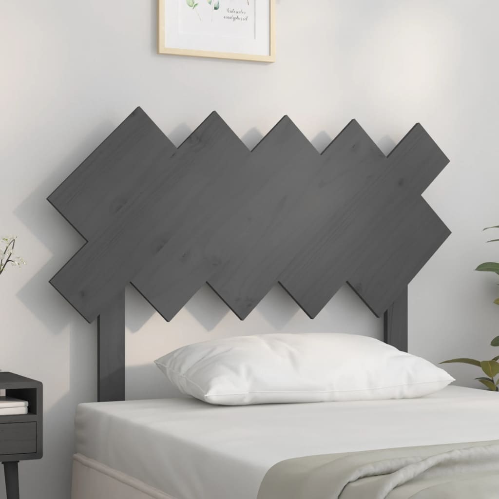Graues Kopfteil 104cm Kiefer Massivholz