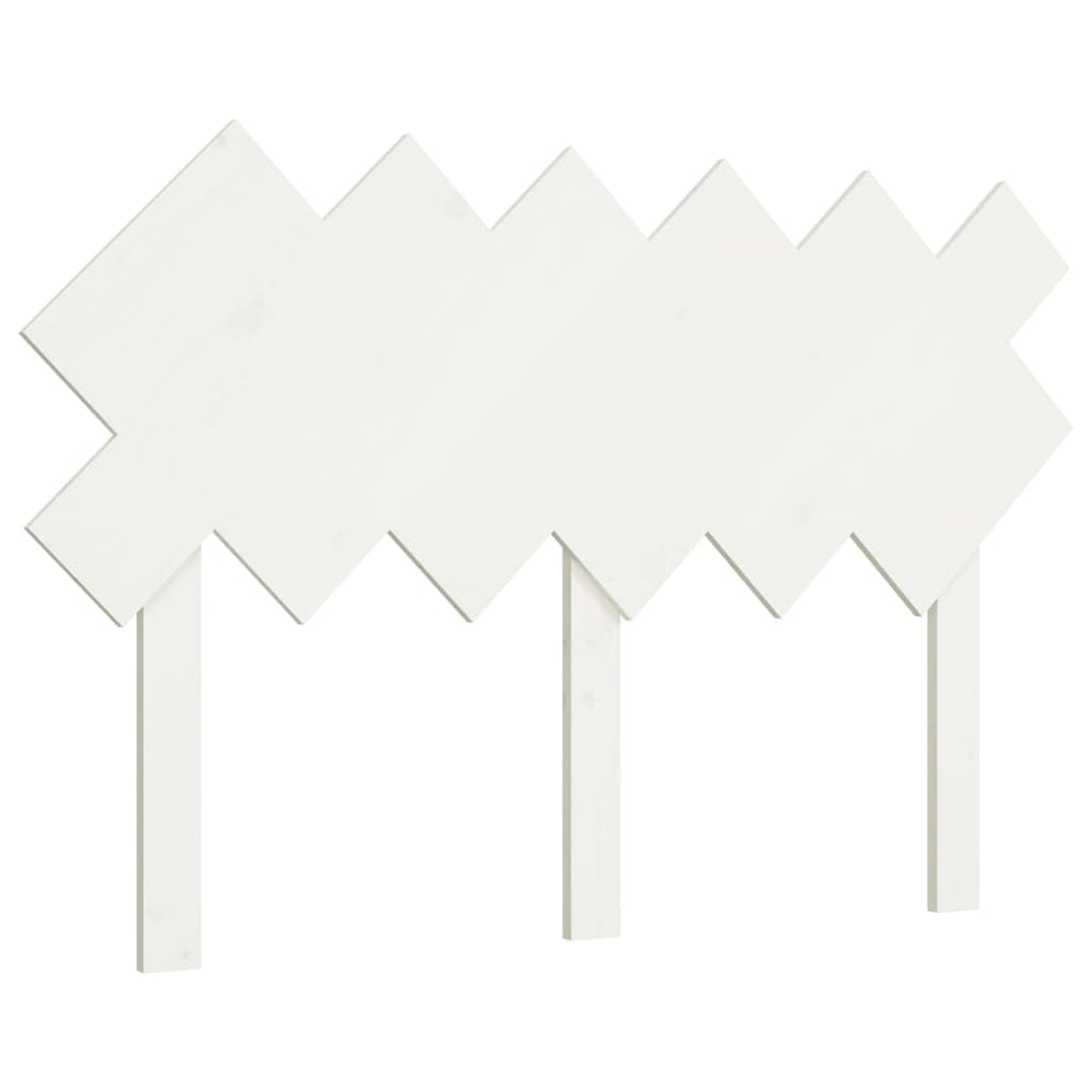 Bett Kopfteil Weiß Kiefer Massivholz 122,5cm