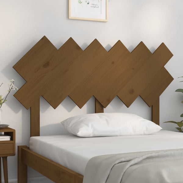 vidaXL Tête de lit Bois de pin massif marron miel 122,5x3x80,5 cm